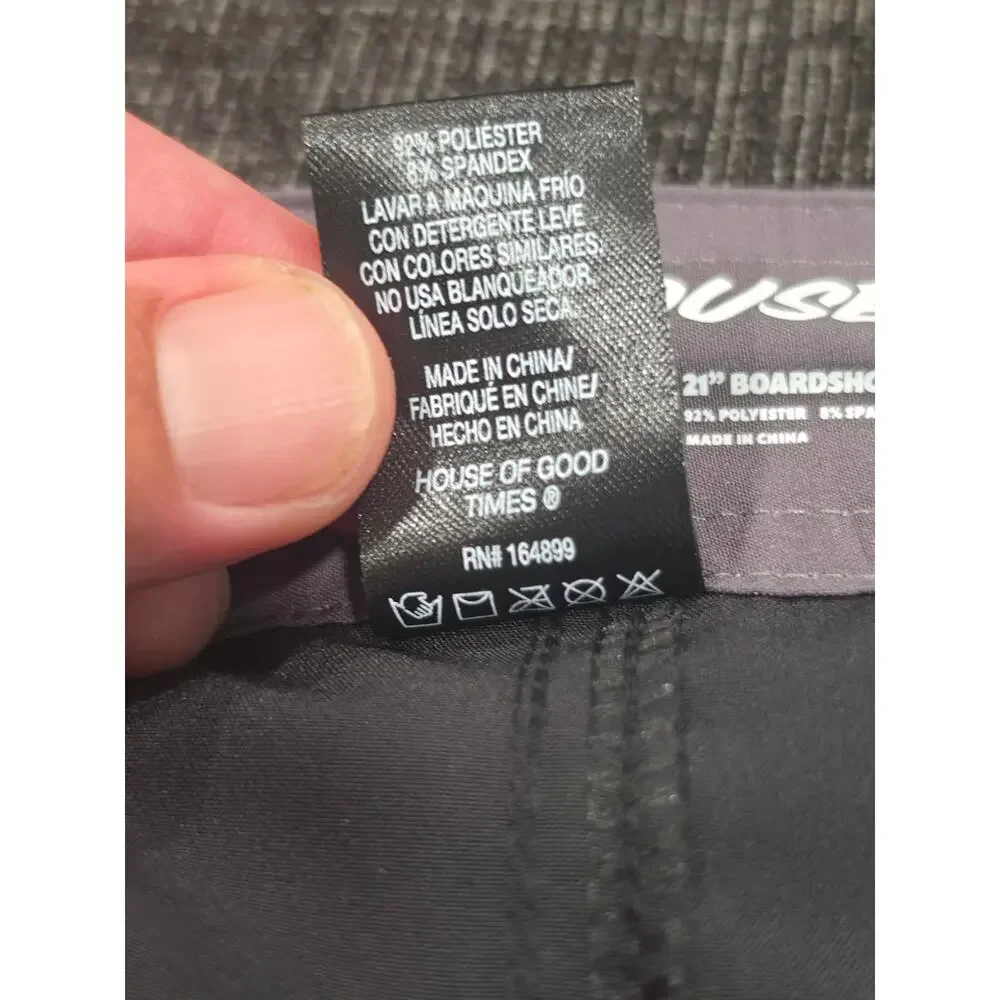 Fasthouse After Hours Stocker Boardshorts Men’s 38 NWT Black 21” Swim Shorts
